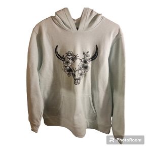 32 Degrees Women Long Sleeve White Hoodie Sweatshirt Pullover White Xl